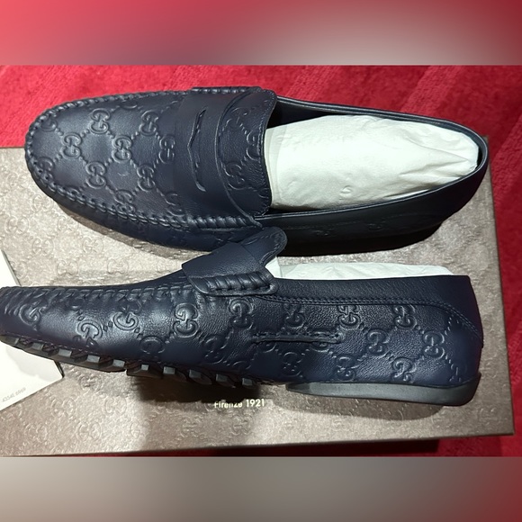 Gucci Men’s Guccissima loafers Blue size 8 - Picture 9 of 16